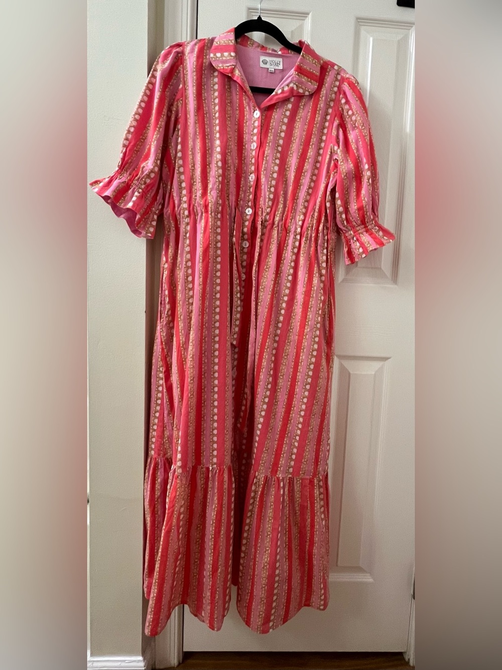 Holly Shae long dress button up with tie waist size XS/S